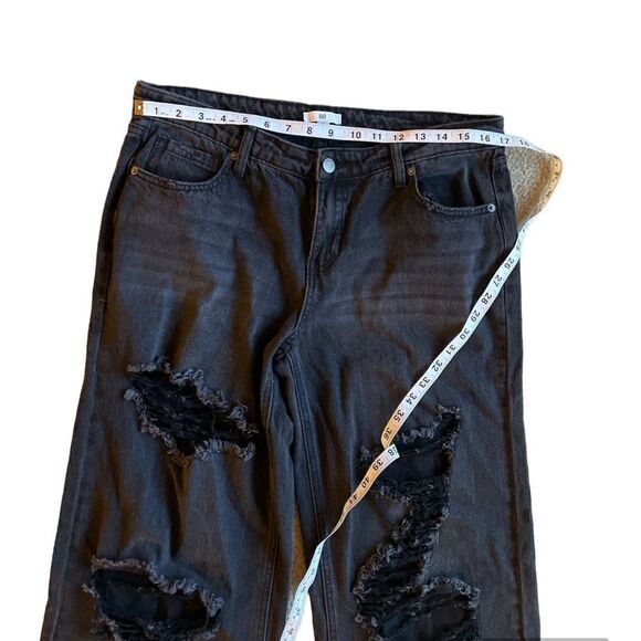 BP Destroyed Wide Leg Distressed Jeans Size 31 NWOT - Picture 9 of 13